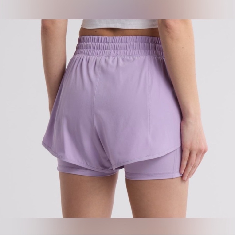 90 Degree by Reflex✨2-in-1 Running Shorts- Purple - Picture 2 of 4